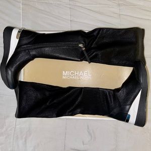 Michael Kors Women's Shoe Ace Stretch High Black Nappa Vachetta 5.5 M US